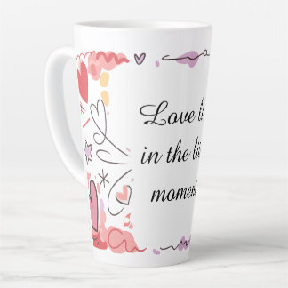 Speerliefde Doodle-illustratie Latte Mok