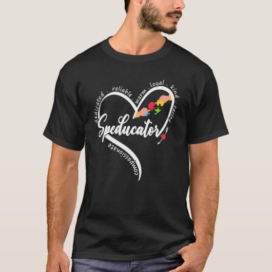 Speerster Speciaal Onderwijs Leraar Mannen Vrouwen T-shirt (Voorkant)