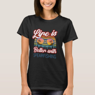 Speervissen Visser 'Het leven is beter met speer T-shirt