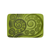 Speful Green Fern Frond Swirl Badmat (Voorkant)