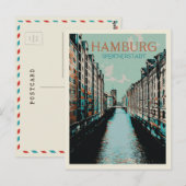 Speicherstadt Hamburg - Iconisch Warehouse Distric Briefkaart (Voorkant / Achterkant)