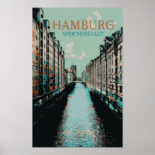 Speicherstadt Hamburg - Iconisch Warehouse Distric Poster