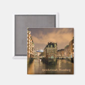 Speicherstadt, Hamburg Magneet (Voorkant / Achterkant)