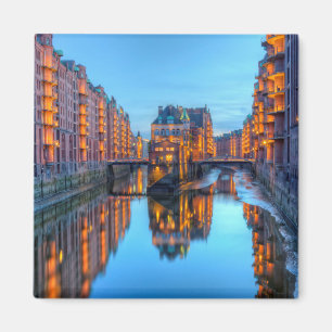 Speicherstadt Warehouses, Hamburg, Duitsland Magneet