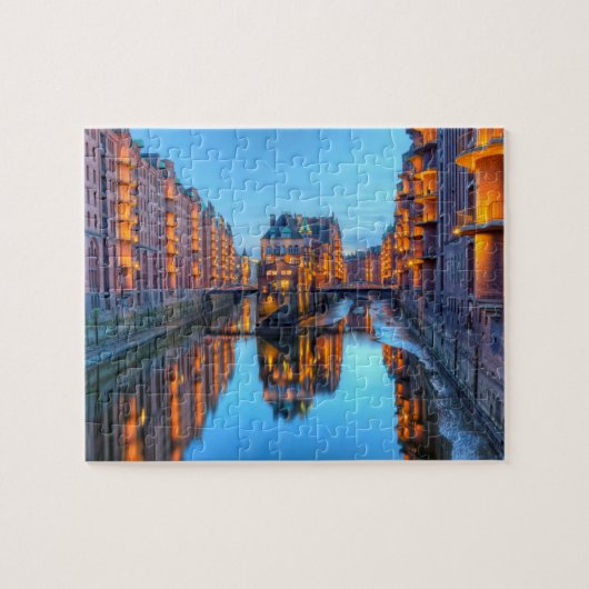 Speicherstadt Warehouses in Hamburg, Duitsland - H Legpuzzel (Horizontaal)