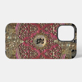 Speigaford Barok Damast Monogram Case-Mate iPhon iPhone Hoesje (Achterkant horizontaal)