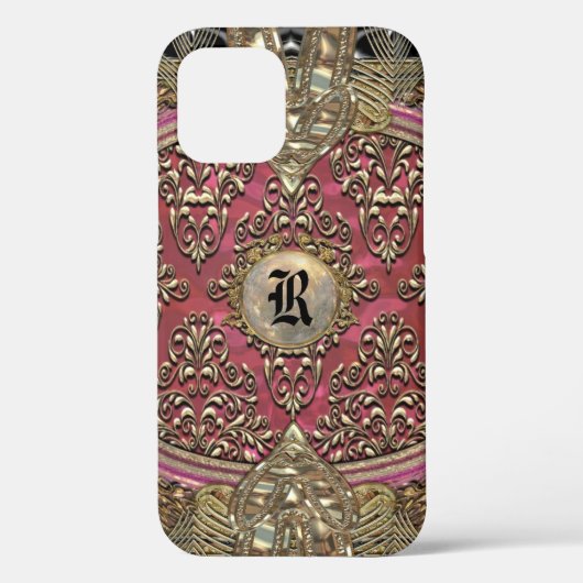 Speigaford Baroque Damask Monogram Hoesje-Mate iPh Case-Mate iPhone Case (Achterkant)