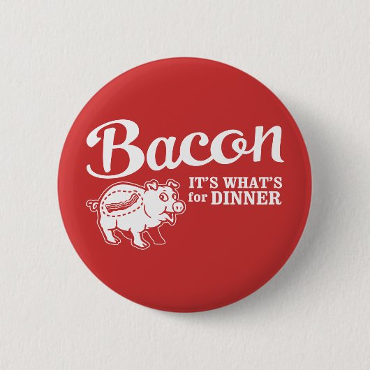 spek - dat is wat we eten vanavond ronde button 5,7 cm (Voorkant)
