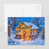 Spekhuisje in de sneeuw briefkaart (Voorkant / Achterkant)