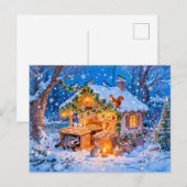 Spekhuisje in de sneeuw briefkaart (Voorkant / Achterkant)
