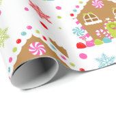Spekhuisje – Whimsical Kerstontwerp Cadeaupapier (Rol Hoek)