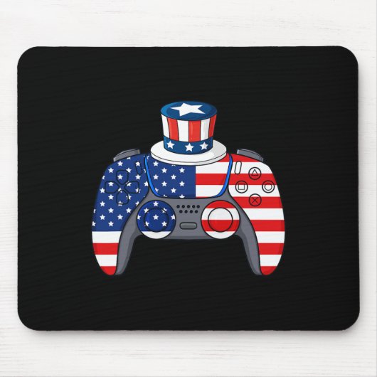 Spel 4th van juli Gaming Funny Boys Kinder Tiener Muismat (Voorkant)