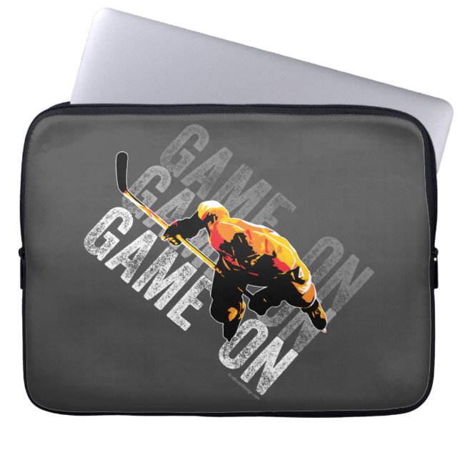 Spel aan (Hockey) Laptop Sleeve (Voorkant)