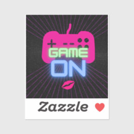 Spel aan klassieke ronde sticker