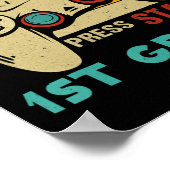spel aan pers Start 1st grade gamer Terug T Poster (Hoek)