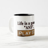 spel "AND" Tweekleurige Koffiemok (Voorkant links)