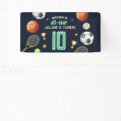 spel blauw kinder jongens Sport 10e Verjaardag Spandoek (Insitu)