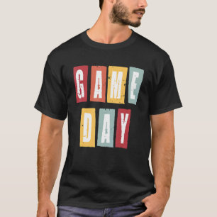 Spel Dag Football Honkbal Mannen Vrouwen Team Spor T-shirt