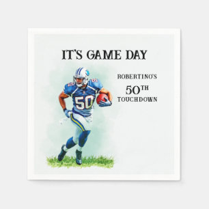 Spel Dag Lopen American Football 50ste verjaardag Servet