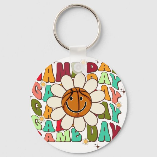 spel dag, retro, vintage sleutelhanger (Voorkant)