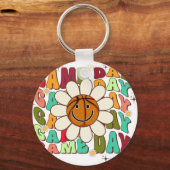 spel dag, retro, vintage sleutelhanger (Voorkant)