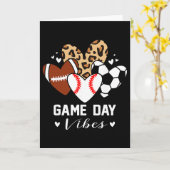 Spel Dag Sfeer Grappig Verkoop Voetbal Moeder Hart Kaart (Gele Bloem)