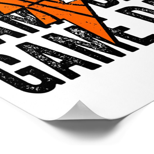  Spel Dag Sketll Lightning Bolt Funny Team Poster (Hoek)