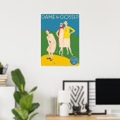 spel en roddel Golf afdrukken Poster (Thuiskantoor)