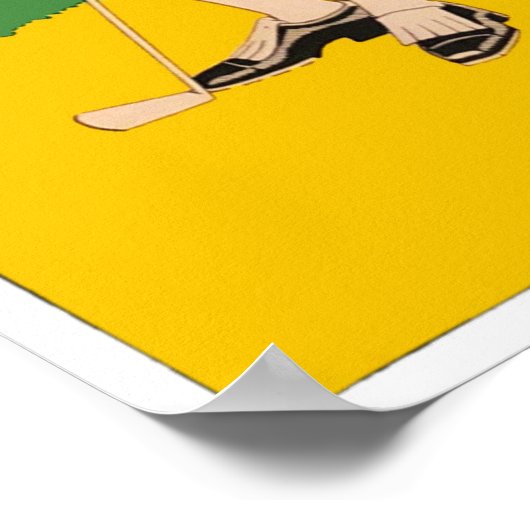  spel en roddel Golf afdrukken Poster (Hoek)