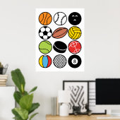 Spel- en sportzalen poster (Thuiskantoor)