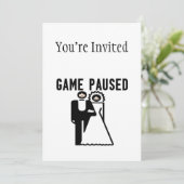 Spel Gepauzeerd Bruid & Bruidegom Kaart (Staand voorkant)