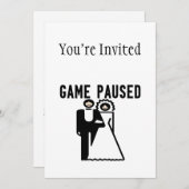 Spel Gepauzeerd Bruid & Bruidegom Kaart (Voorkant / Achterkant)