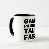 Spel Gepauzeerd Praten Snel - Grappige Gamer Mok (Voorkant links)