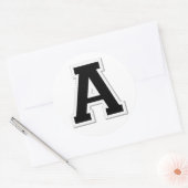 Spel het uit Initiaal letter A in zwarte Stickers (Envelop)
