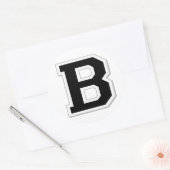 Spel het uit Initiaal letter B in zwarte Stickers (Envelop)