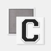 Spel het uit Initiaal letter C in zwarte magneet (Voorkant / Achterkant)