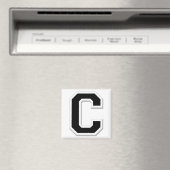 Spel het uit Initiaal letter C in zwarte magneet (Insitu (Vaatwasser))