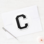 Spel het uit Initiaal letter C in zwarte Stickers (Envelop)