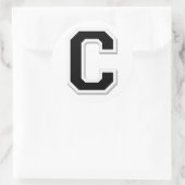 Spel het uit Initiaal letter C in zwarte Stickers (Tas)