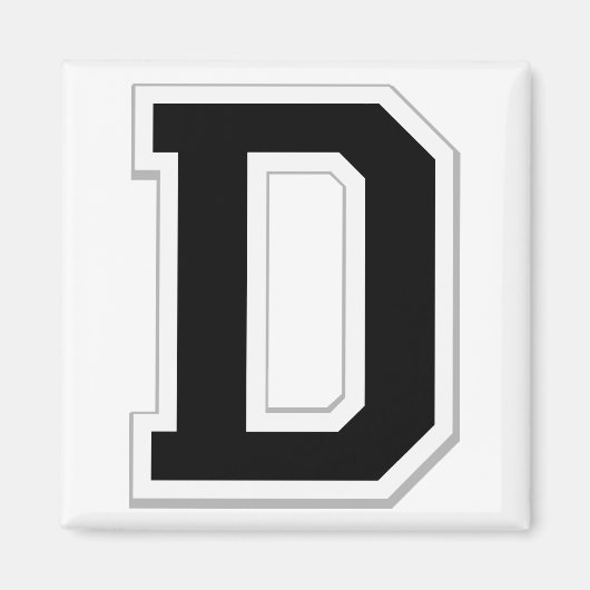 Spel het uit Initiaal letter D in zwarte magneet (Voorkant)