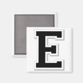 Spel het uit Initiaal letter E in zwarte magneet (Voorkant / Achterkant)