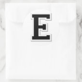 Spel het uit Initiaal letter E in zwarte Stickers (Tas)