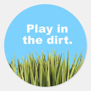 Spel in de grond ronde sticker