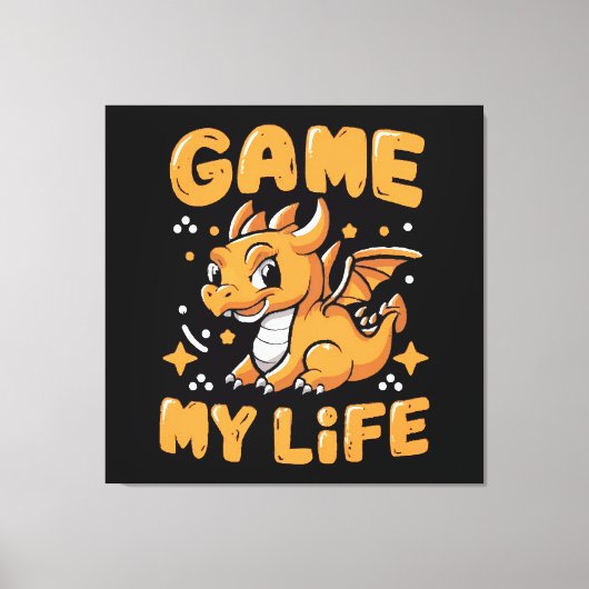 Spel is mijn leven canvas afdruk (Voorkant)