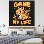 Spel is mijn leven canvas afdruk (Insitu (Slaapkamer))