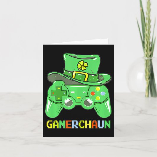 Spel Leprechaun Kostuum St. Patrick's Dag  Kaart (Voorkant)