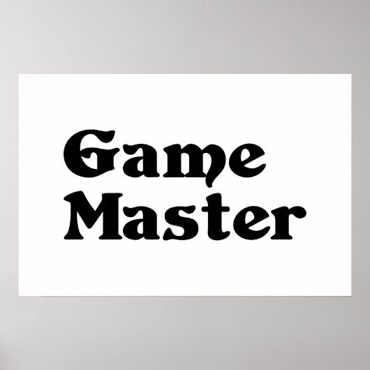 Spel Meester Poster (Voorkant)