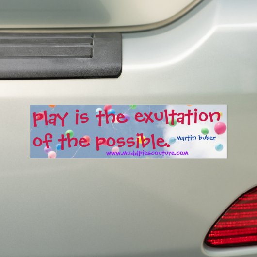 spel met buber bumpersticker (Op auto)