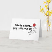 Spel met Uw Hond Kaart (Gele Bloem)