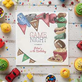 Spel nacht football verjaardag servet